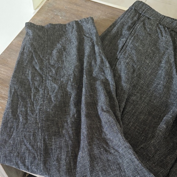 Eileen Fisher Hemp Cotton Grid Ankle Pants - Picture 7 of 10